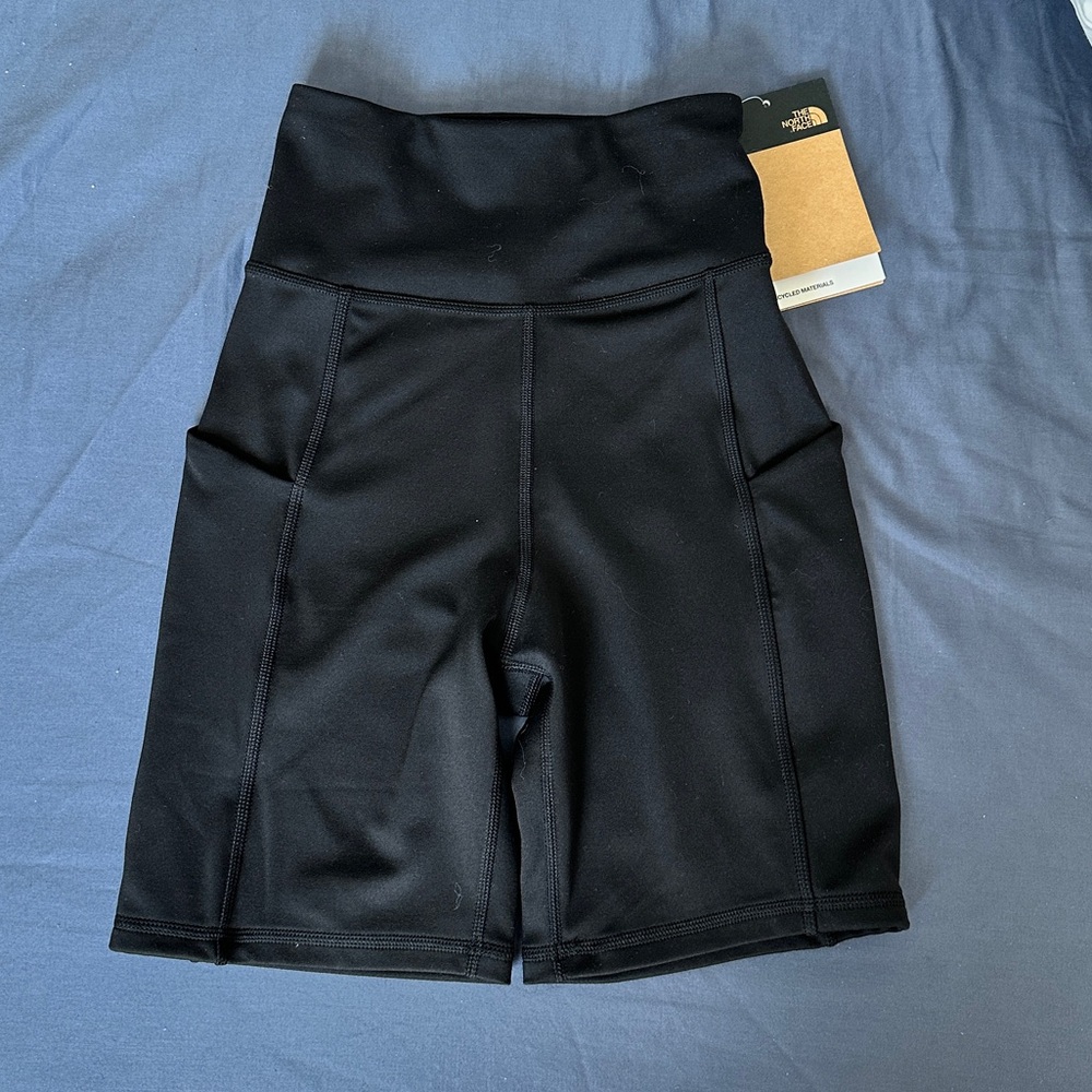 *NWT* The North Face Black Bike Shorts Elastic Waistband Lightweight XS